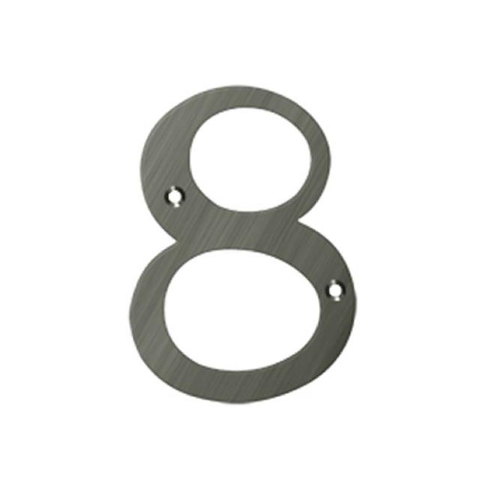 4&apos;&apos; Numbers, Solid Brass