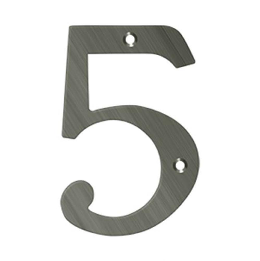 6&apos;&apos; Numbers, Solid Brass