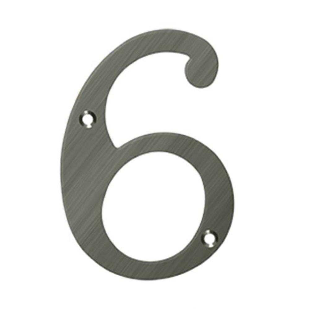 6&apos;&apos; Numbers, Solid Brass