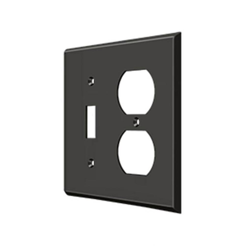 Switch Plate, Single Switch/Double Outlet
