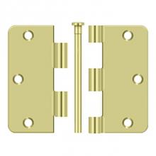 Deltana S35R4BK2D-UN - 3-1/2'' x 3-1/2'' x 1/4'' Radius Hinge, Residential Thickness