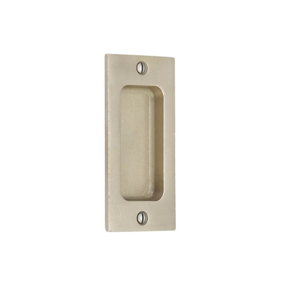 Sandcast Bronze Rectangular Flush Pulls -4'', TWB