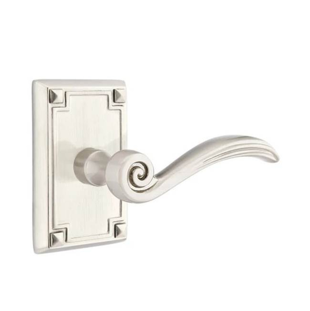 Privacy, Arts and Crafts Rectangular Rosette, Elan Lever, RH, US15