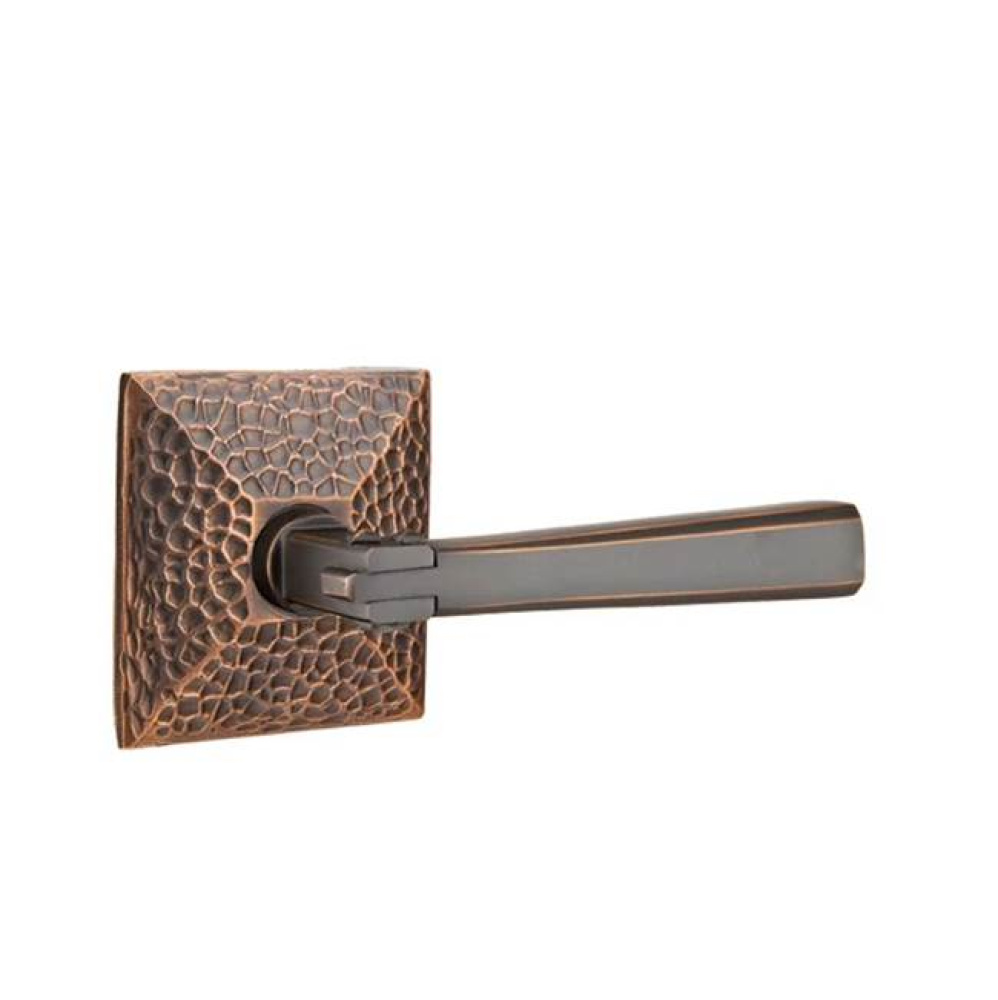 Privacy, Hammered Rosette, Arts and Crafts Lever, LH, US10B