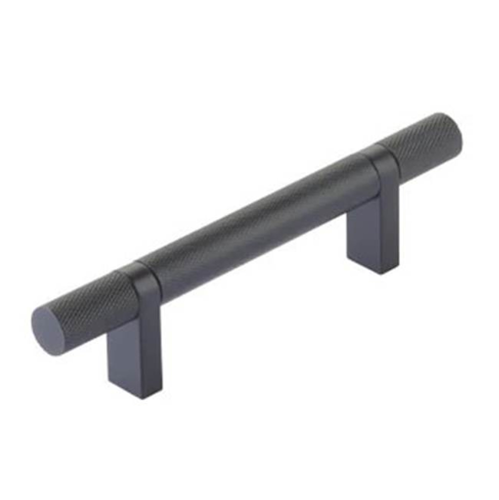 Select Cabinet Pull 3-1/2'' C-C, Rectangular Bar Stem US4, Knurled Bar US19
