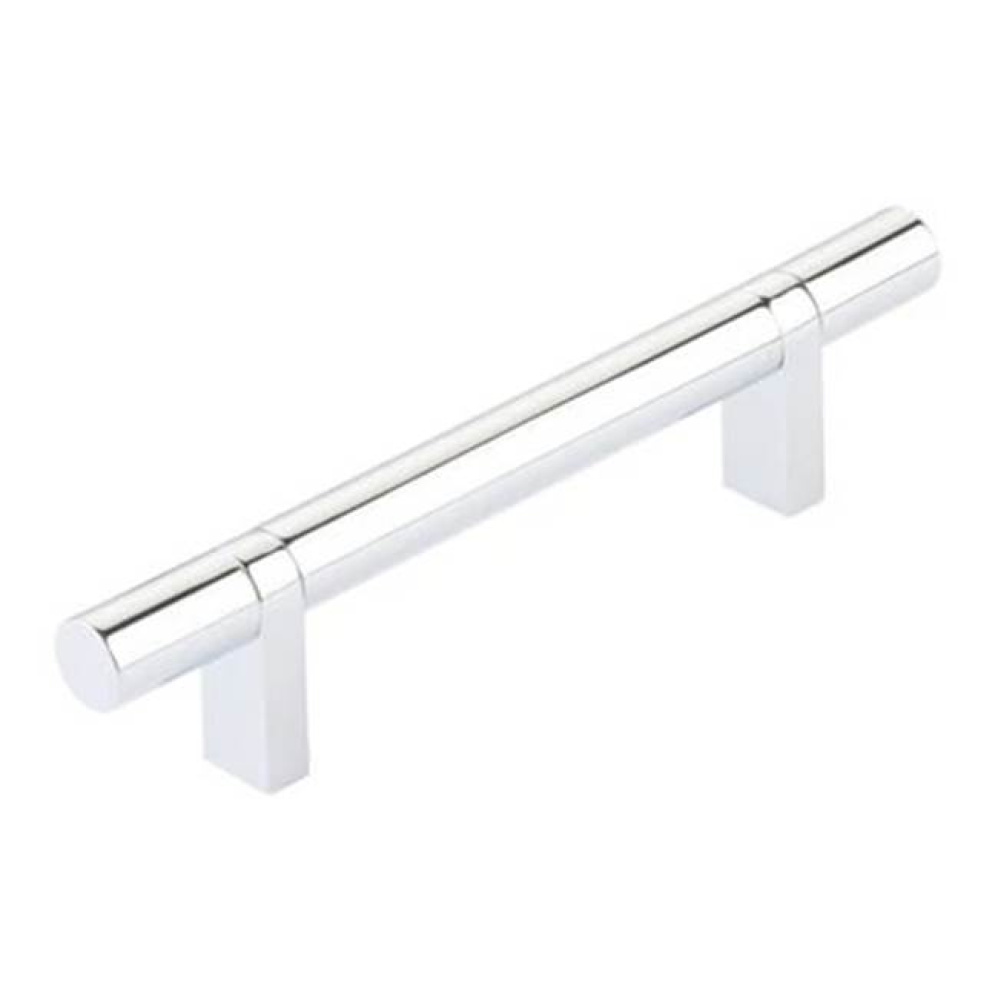 Select Cabinet Pull 4'' C-C, Rectangular Bar Stem US19, Smooth Bar US26