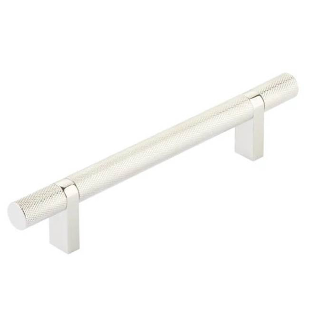 Select Cabinet Pull 5'' C-C,  Rectangular Bar Stem US19, Knurled Bar US14