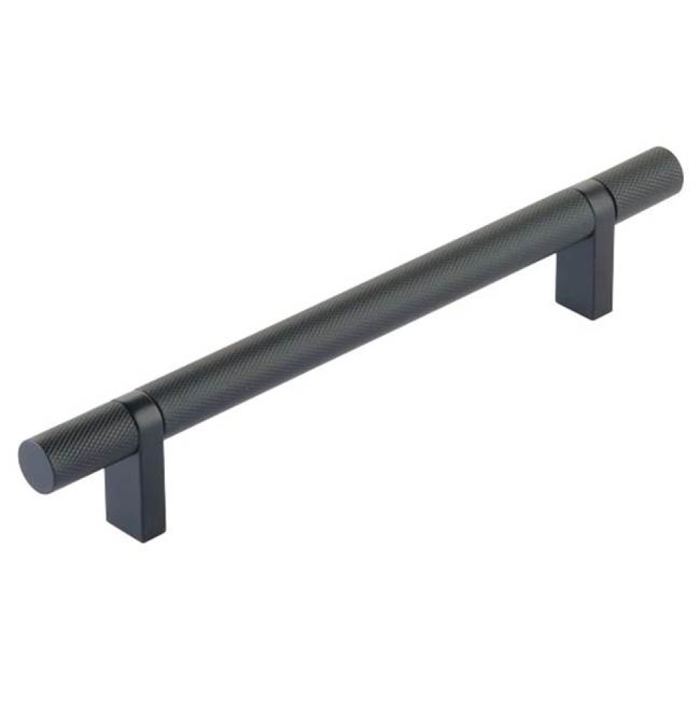 Select Cabinet Pull 6'' C-C,  Rectangular Bar Stem US4, Knurled Bar US19