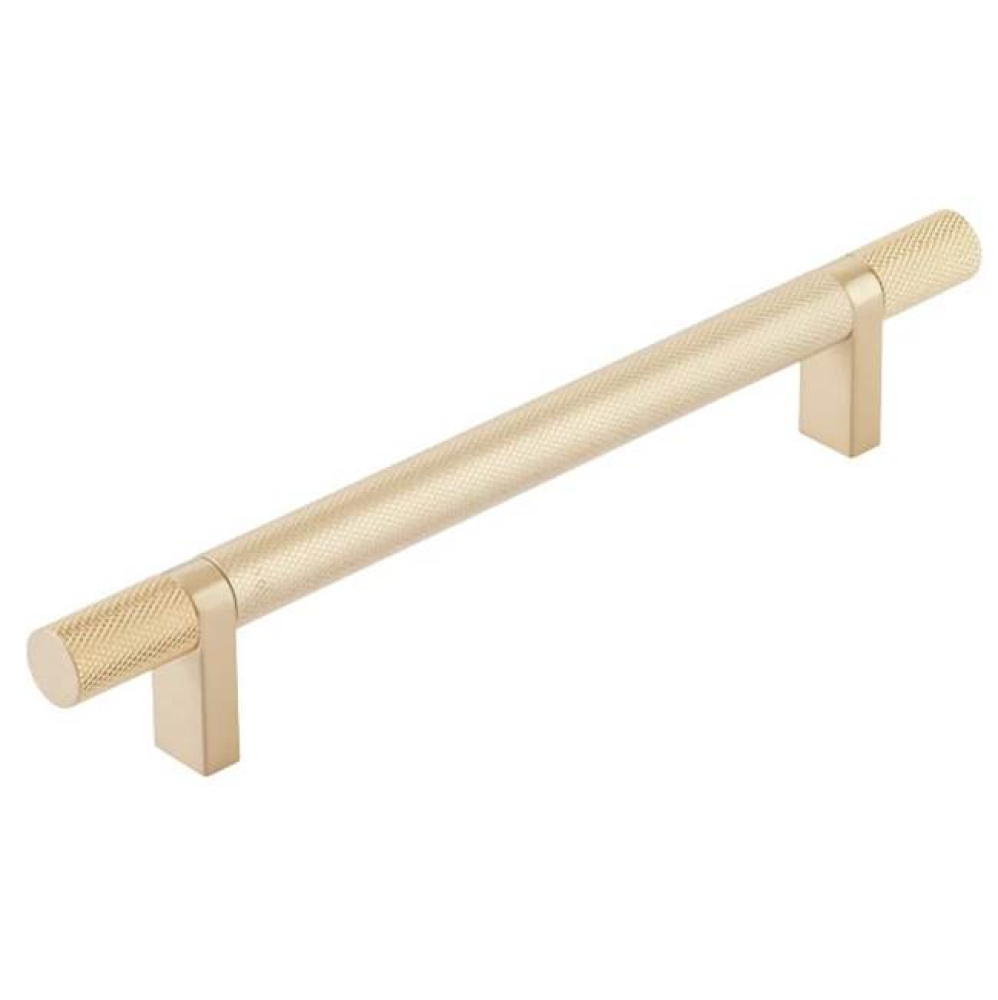 Select Cabinet Pull 6'' C-C,  Rectangular Bar Stem US4, Knurled Bar US4
