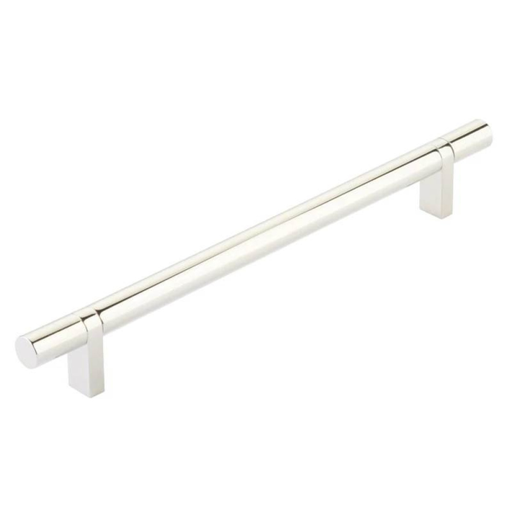 Select Cabinet Pull 8'' C-C, Rectangular Bar Stem Satin Copper, Smooth Bar US14