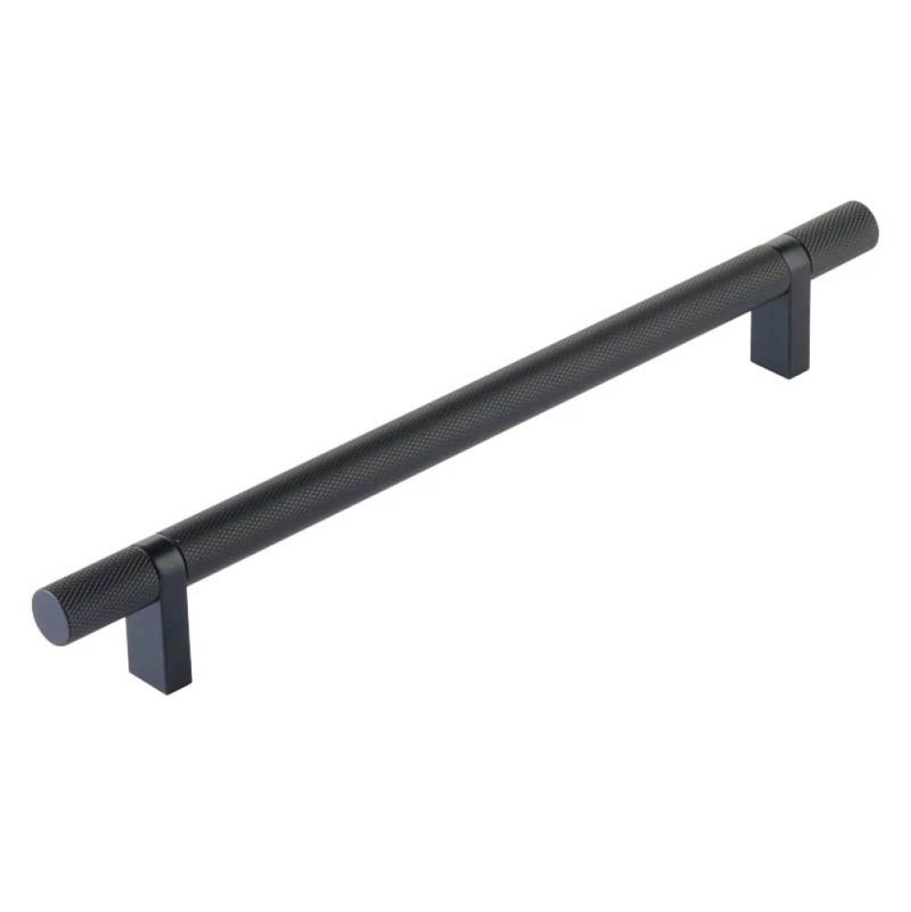 Select Cabinet Pull 8'' C-C, Rectangular Bar Stem US10B, Knurled Bar US19