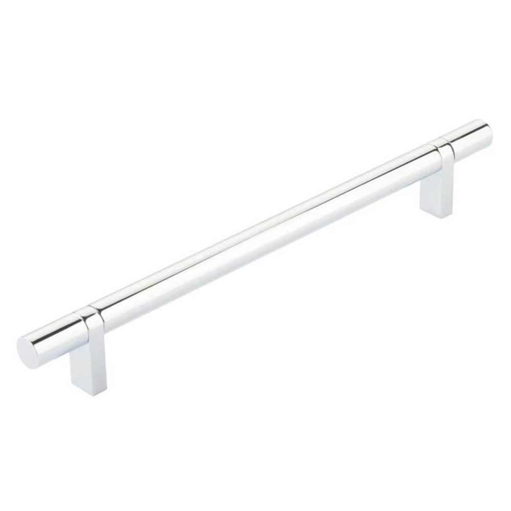 Select Cabinet Pull 8'' C-C, Rectangular Bar Stem Satin Copper, Smooth Bar US26