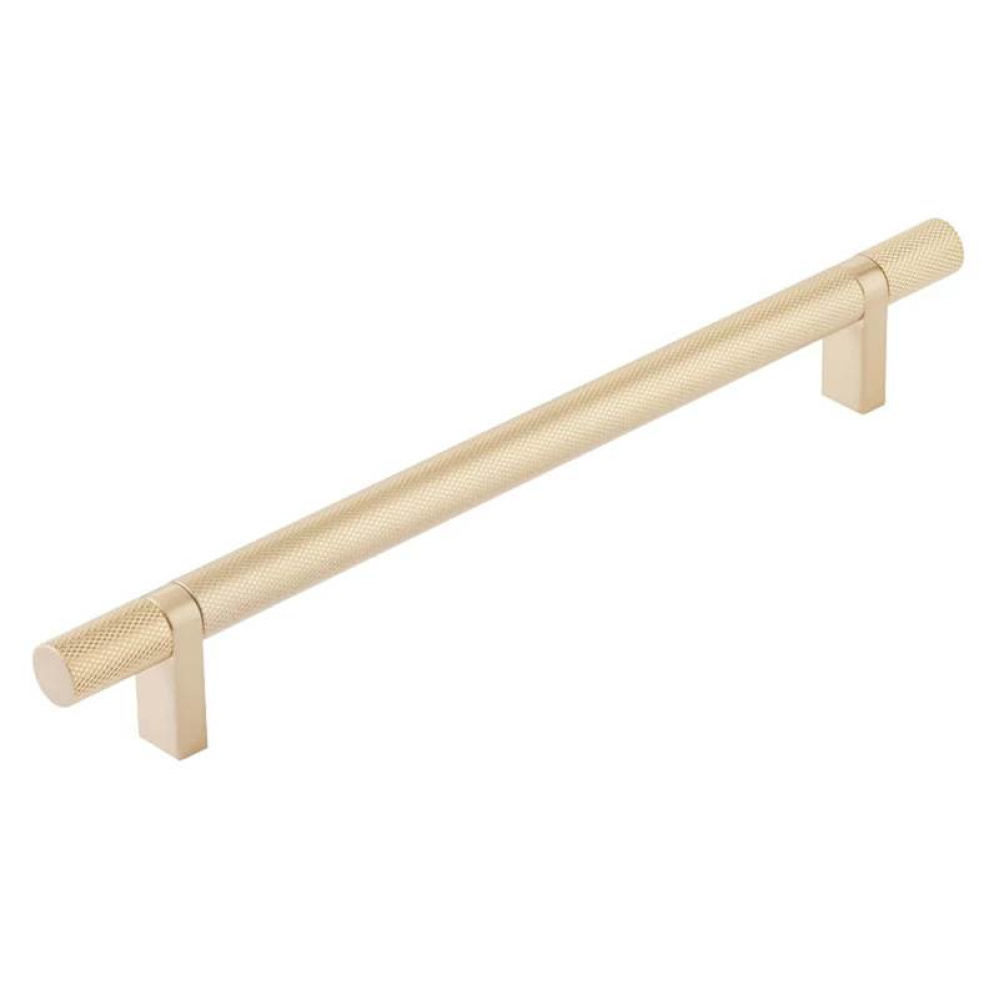 Select Cabinet Pull 8&apos;&apos; C-C, Rectangular Bar Stem US4, Knurled Bar US4