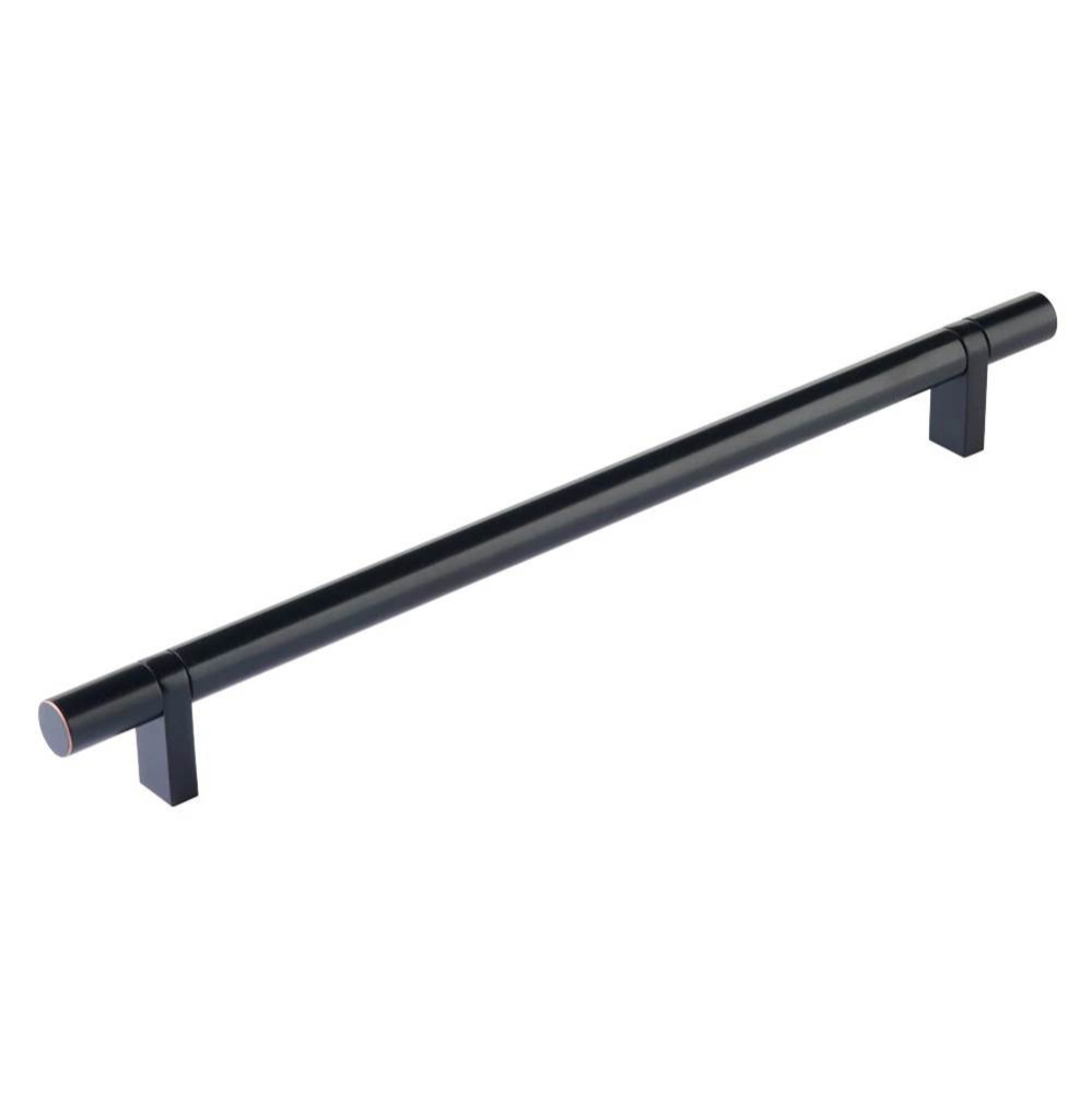 Select Cabinet Pull 10'' C-C, Rectangular Bar Stem Satin Copper, Smooth Bar US10B