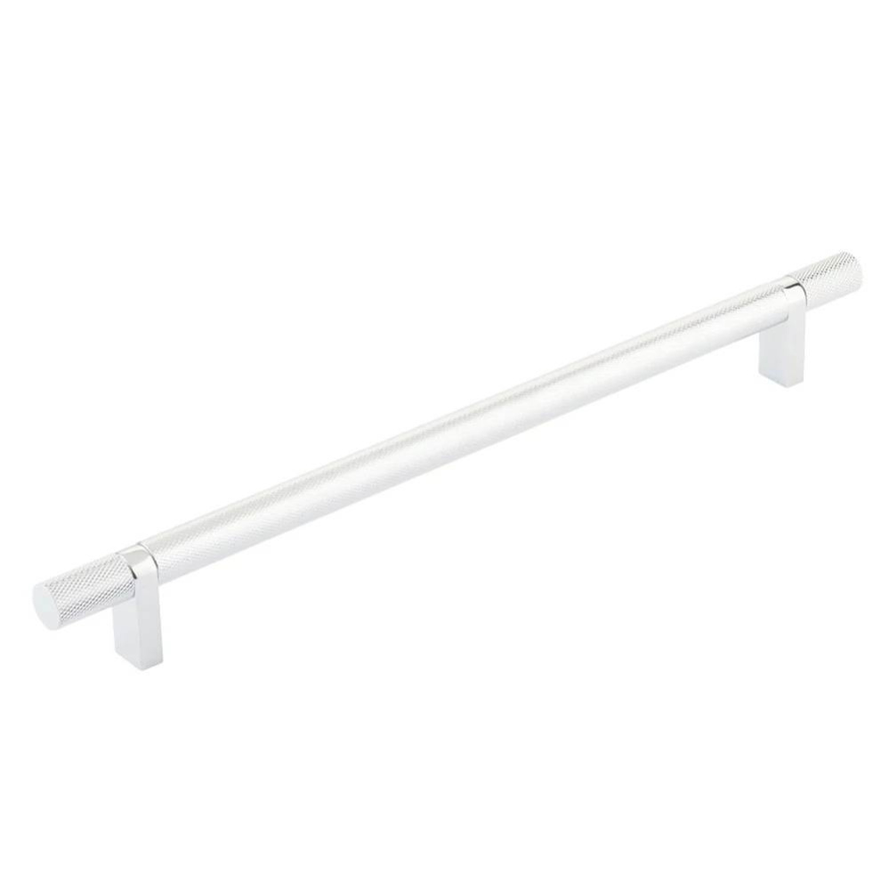 Select Cabinet Pull 10'' C-C, Rectangular Bar Stem US10B, Knurled Bar US26