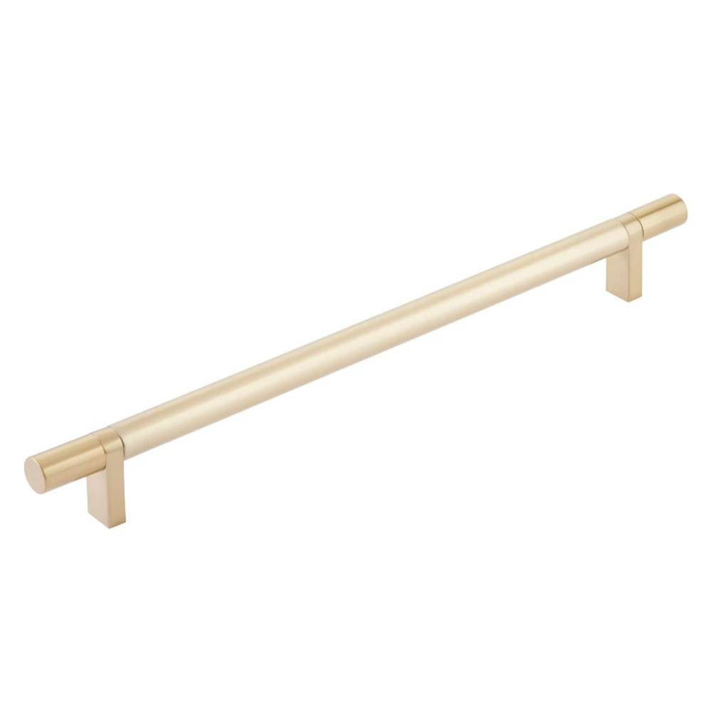 Select Cabinet Pull 10'' C-C, Rectangular Bar Stem Satin Copper, Smooth Bar US4