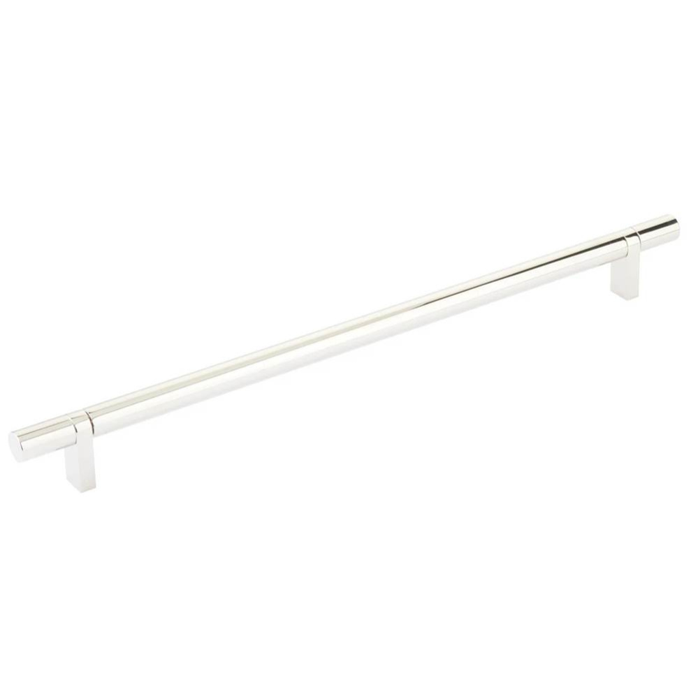Select Cabinet Pull 12'' C-C, Rectangular Bar Stem Satin Copper, Smooth Bar US14