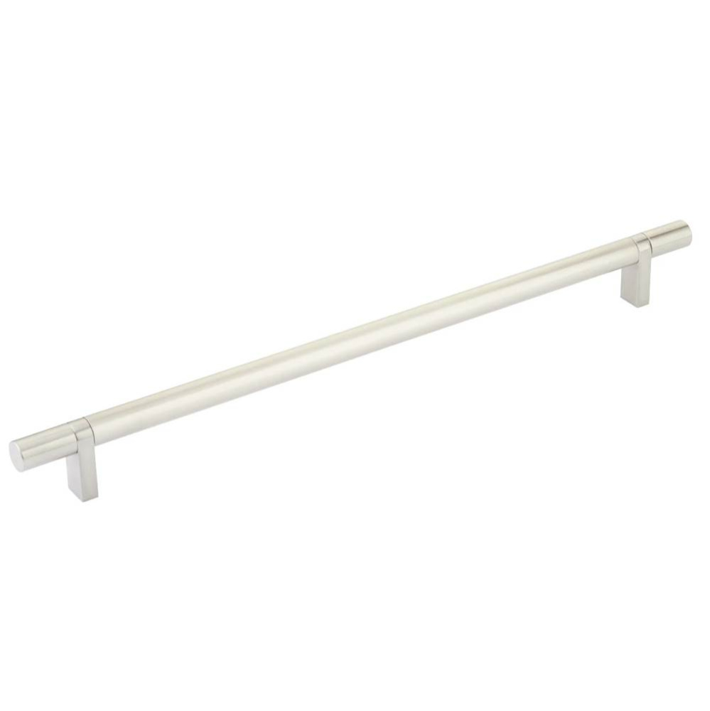 Select Cabinet Pull 12'' C-C, Rectangular Bar Stem Satin Copper, Smooth Bar US15