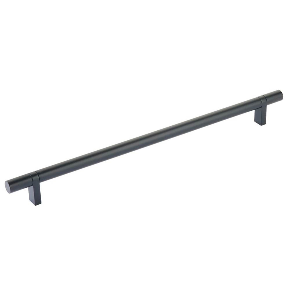 Select Cabinet Pull 12'' C-C, Rectangular Bar Stem Satin Copper, Smooth Bar US19