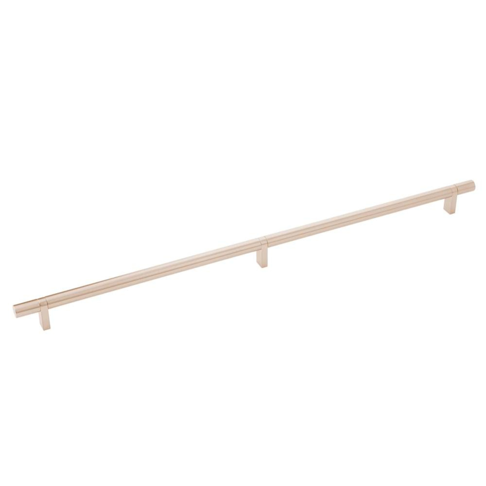Select Cabinet Pull 20'' C-C, Rectangular Bar Stem Satin Copper, Smooth Bar Satin Copper