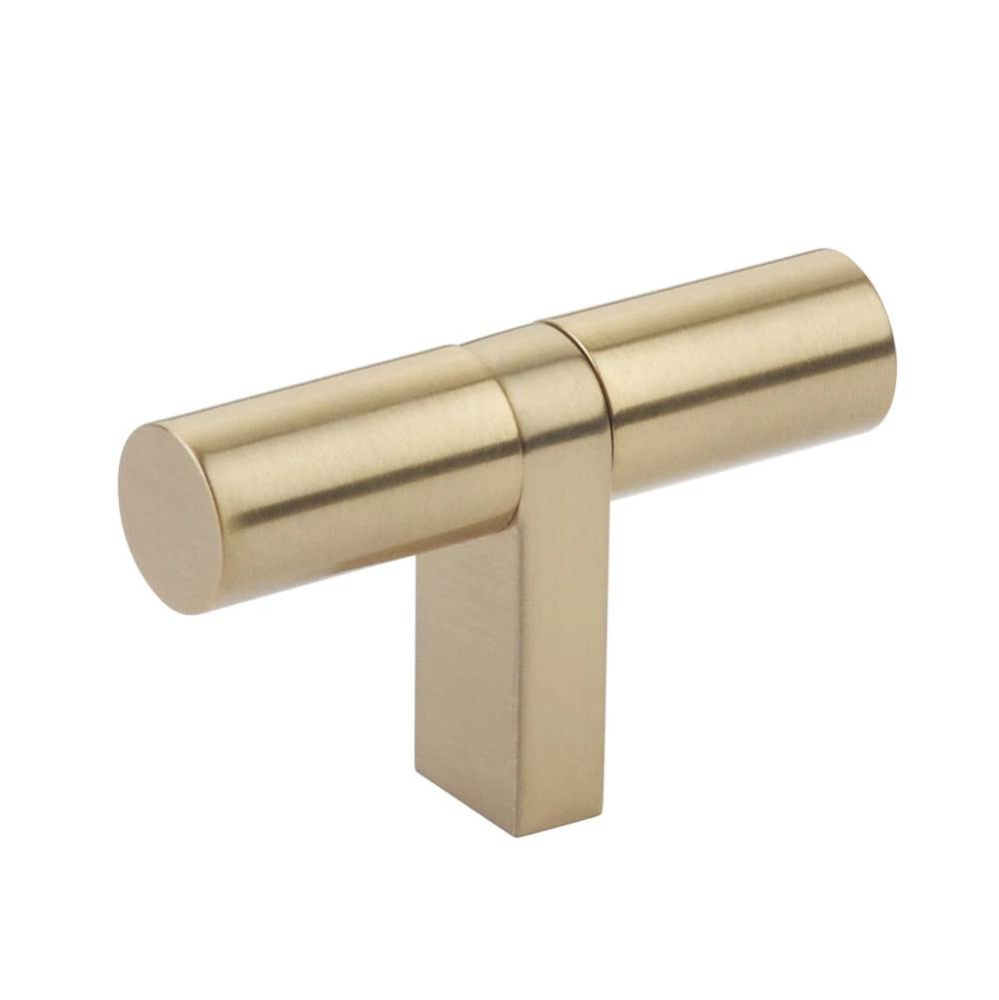 Select Cabinet T-Knob 2-1/4&apos;&apos; overall, Rectangular Bar Stem US4, Smooth Bar US4