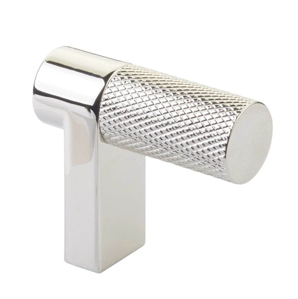 Select Cabinet Finger Pull 1-1/2'' overall, Rectangular Stem Satin Copper, Knurled Bar U