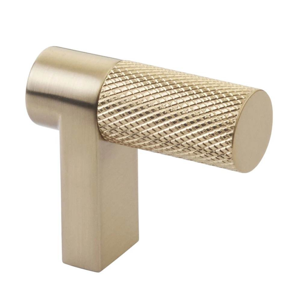Select Cabinet Finger Pull 1-1/2'' overall, Rectangular Stem Satin Copper, Knurled Bar U