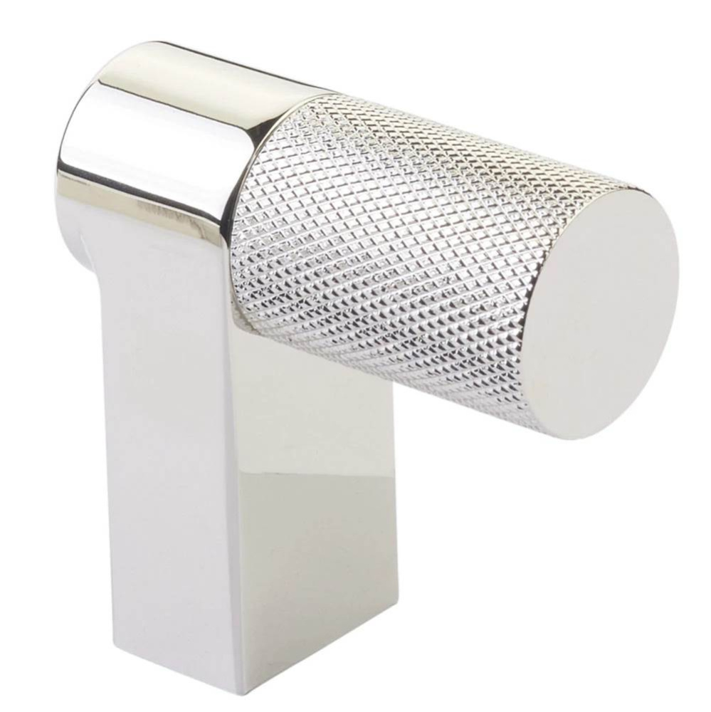 Select Cabinet Finger Pull 2'' overall, Rectangular Stem Satin Copper, Knurled Bar US14