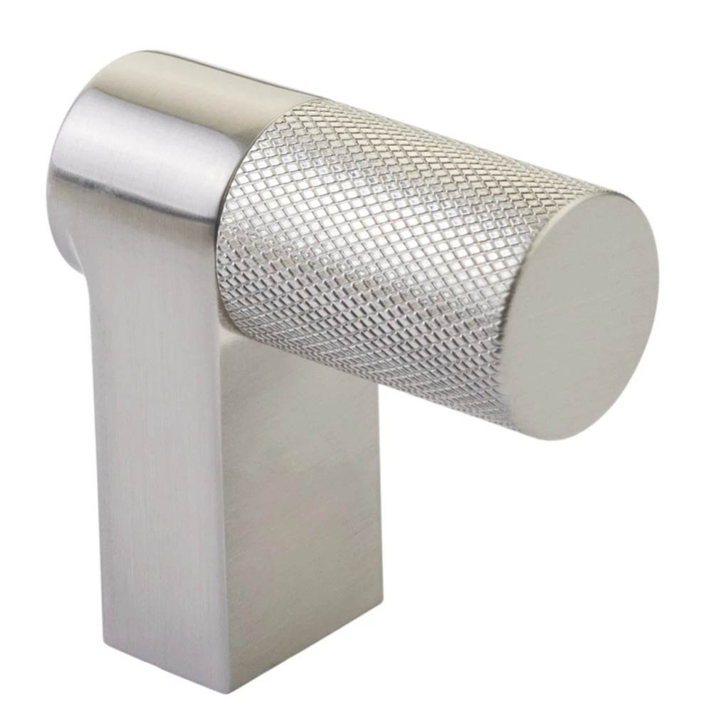 Select Cabinet Finger Pull 2&apos;&apos; overall, Rectangular Stem US15, Knurled Bar US15