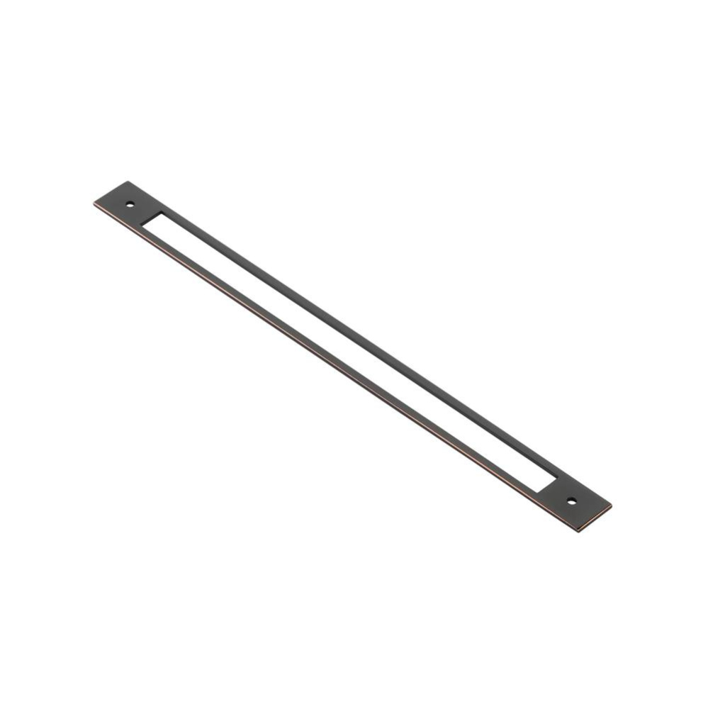 Modern Backplate for cabinet pull, 12'' C-to-C, US10B
