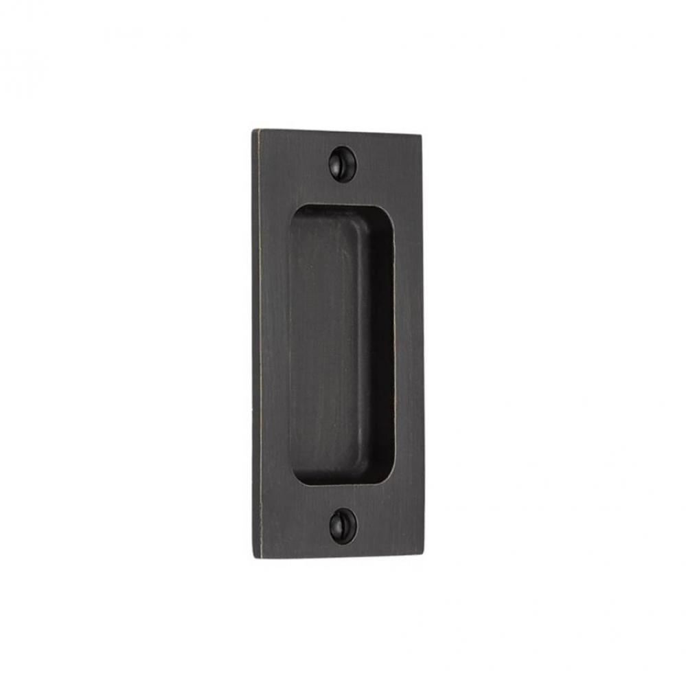 Sandcast Bronze Rectangular Flush Pulls -4'', MB