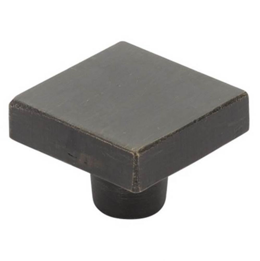 Rustic Modern Square Knob, 1-1/4&apos;&apos;, MB