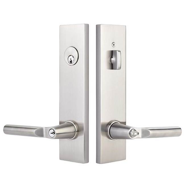 2-PT Lock Key in Knb/Lvr Sgl Cyl, Modern Rectangular Plate, Luzern Lever, LH, US4