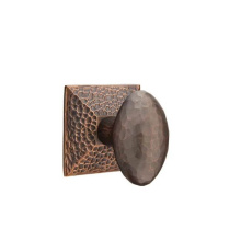 Emtek 5206HEUS10B - Privacy, Hammered Rosette, Hammered Egg Knob, US10B