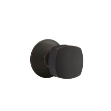 Emtek 5207FRKUS10B - Privacy, Modern Rosette, Freestone Square Knob, US10B