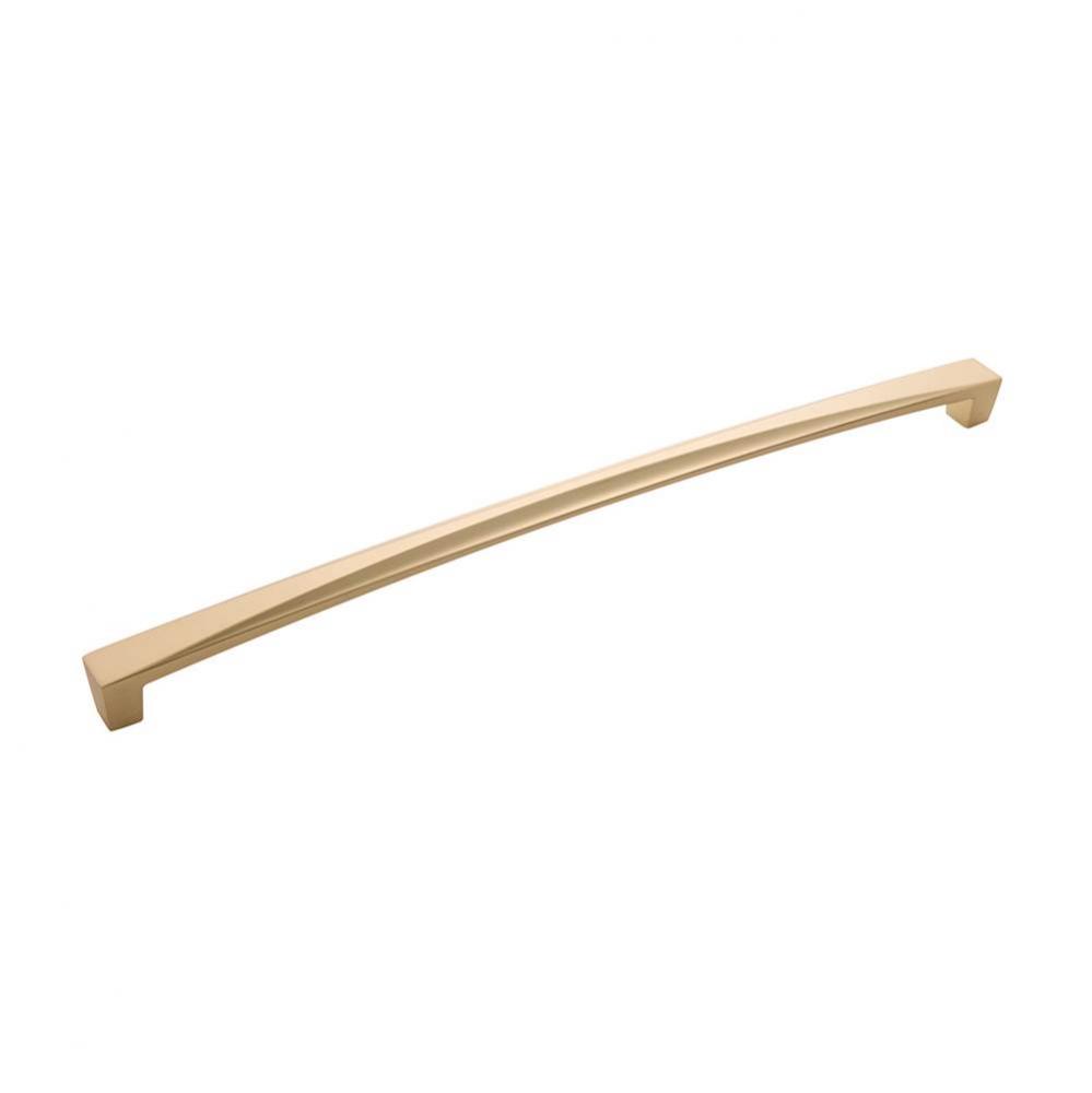 Crest Collection Pull 12&apos;&apos; C/C Flat Ultra Brass Finish