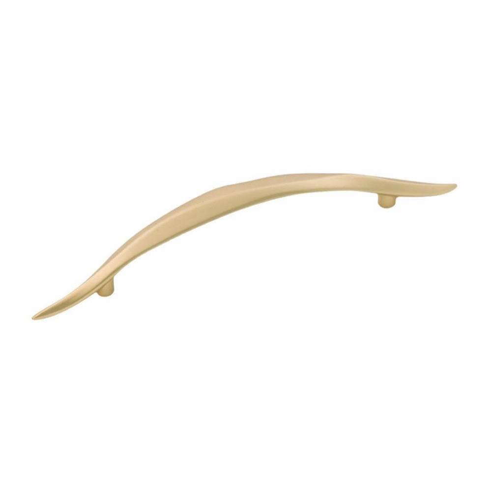 Willow Collection Pull 128mm C/C Flat Ultra Brass Finish