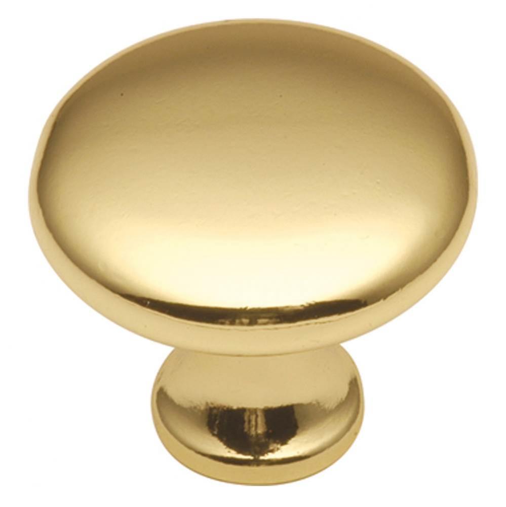 Conquest Collection Knob 1-1/8'' Diameter Polished Brass Finish