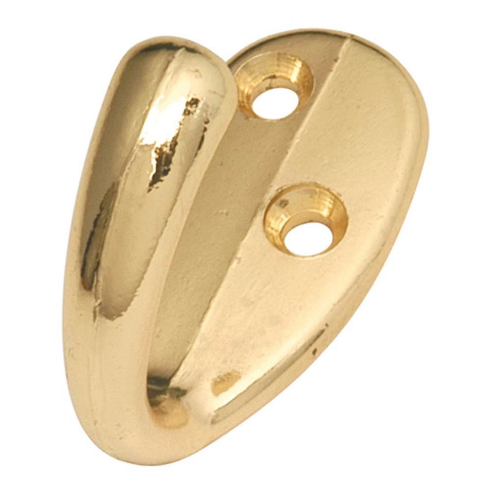 Hooks Collection Utility Hook Single 1/2'' C/C Polished Brass Finish