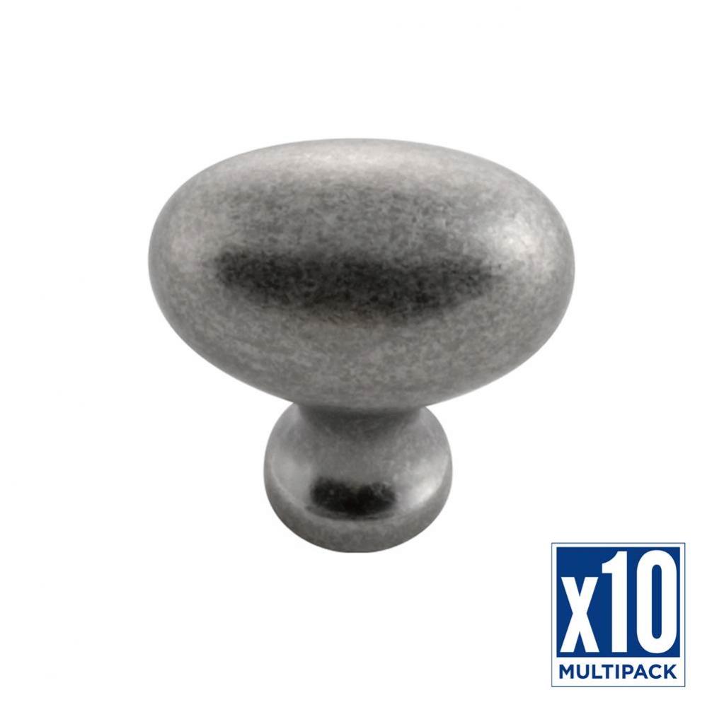 Knob 1-1/4 Inch X 13/16 Inch (10 Pack)
