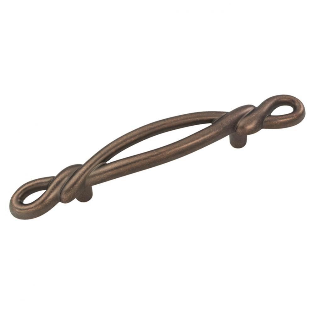 French Twist Collection Pull 3'' C/C Dark Antique Copper Finish