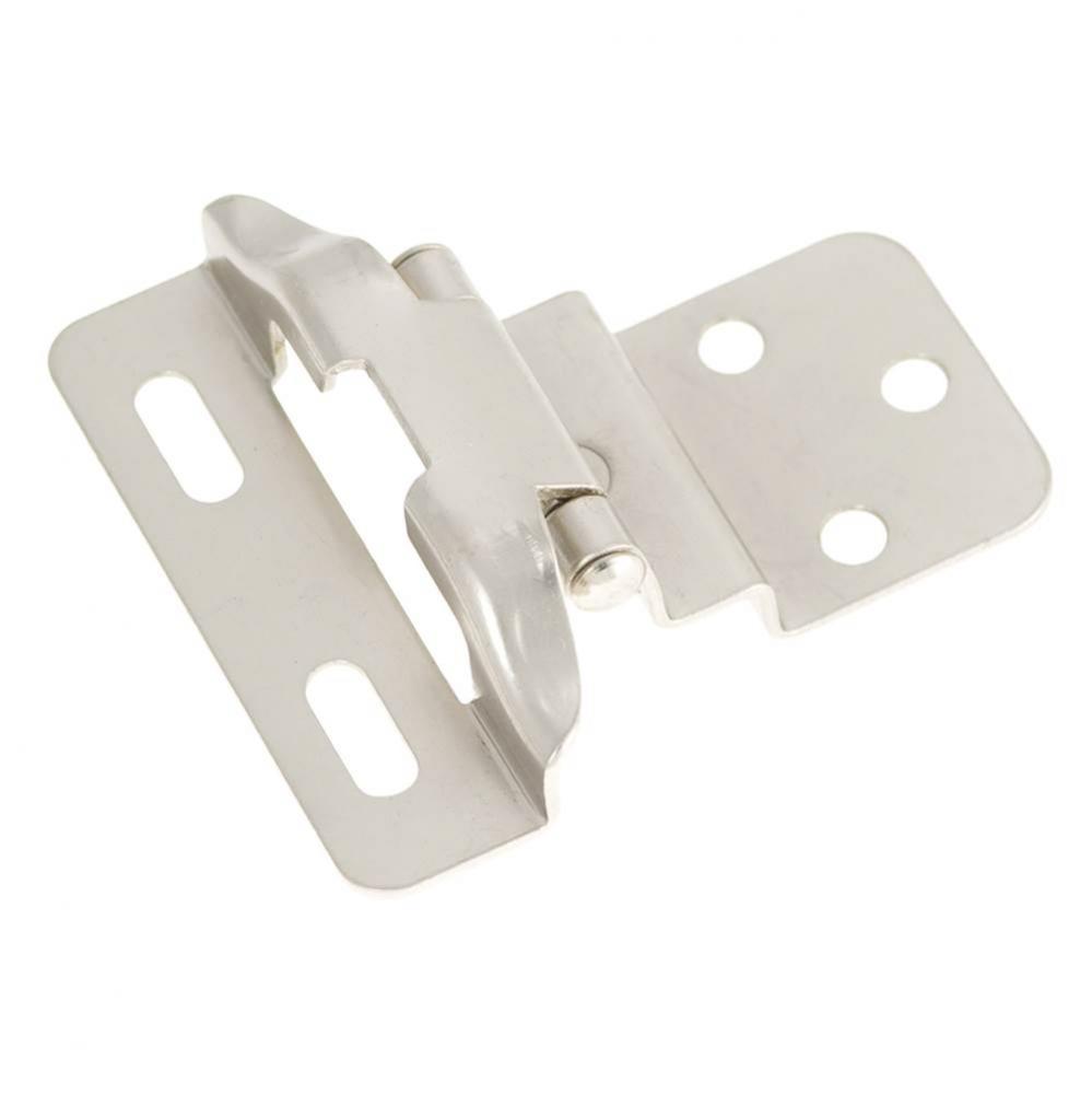 Hinge Semi-Concealed 3/8 Inch Inset 1/4 Inch Overlay Face Frame Part Wrap Self-Close (2 Pack)