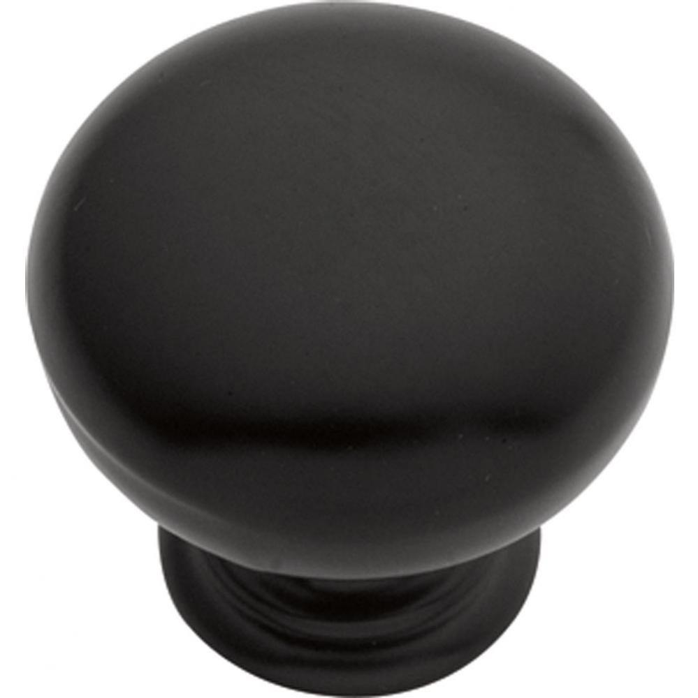 Modus Collection Knob 1'' Diameter Matte Black Finish