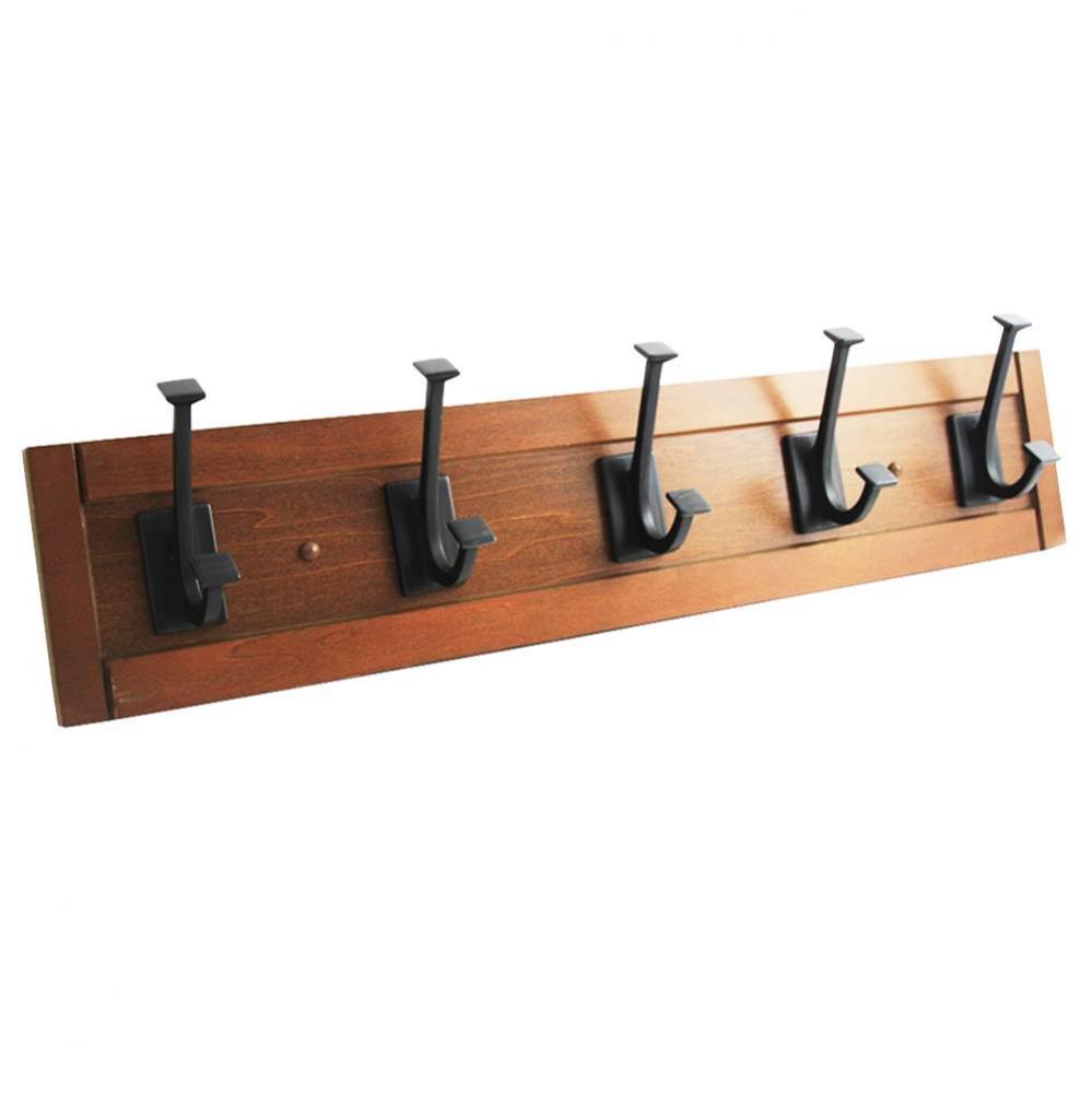 5 Coat and Hat Hook Rail 27 Inch Long