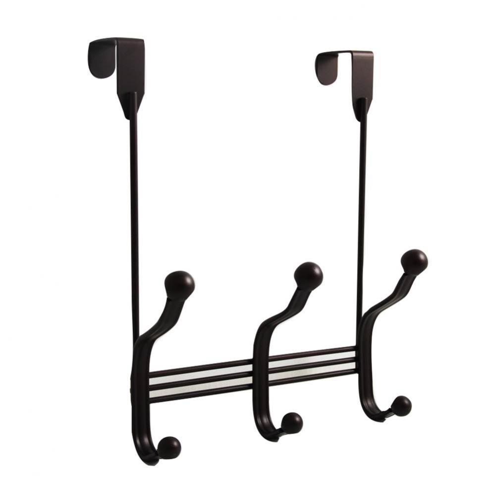 6 Prong Over the Door Hook Rail 10-7/8 Inch Long