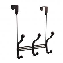 Hickory Hardware S077541-BRZ - 6 Prong Over the Door Hook Rail 10-7/8 Inch Long