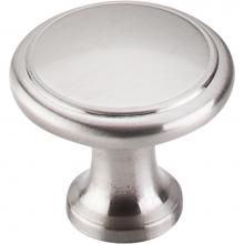 Top Knobs M376 - Ringed Knob 1 1/8 Inch Brushed Satin Nickel