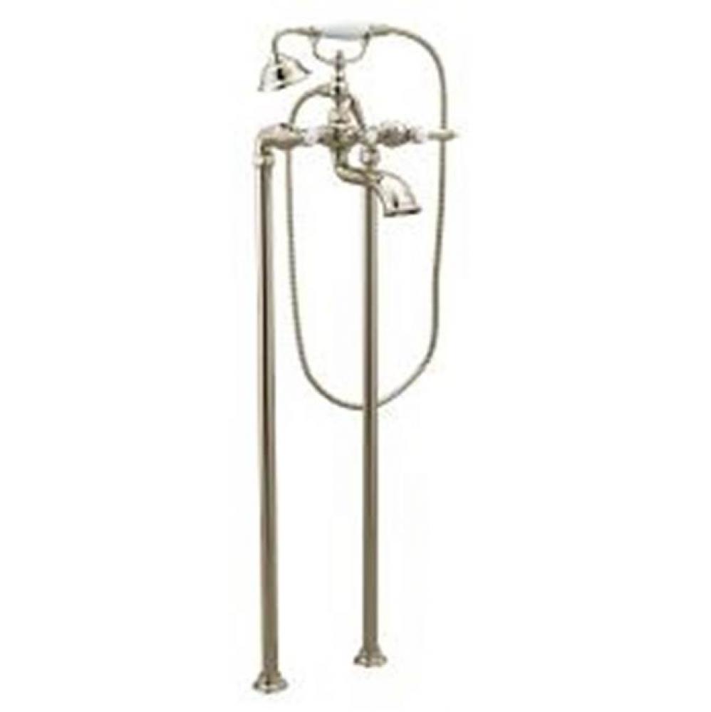 Weymouth 2H Wallmount Tub Filler, Polished Nickel