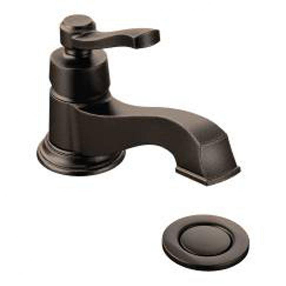 Oil rubbed bronze one-handle bathroom faucet