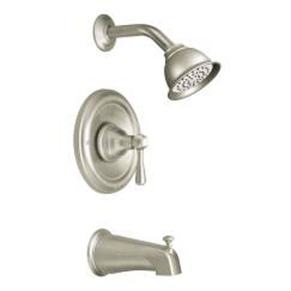 Brushed nickel Posi-Temp tub/shower